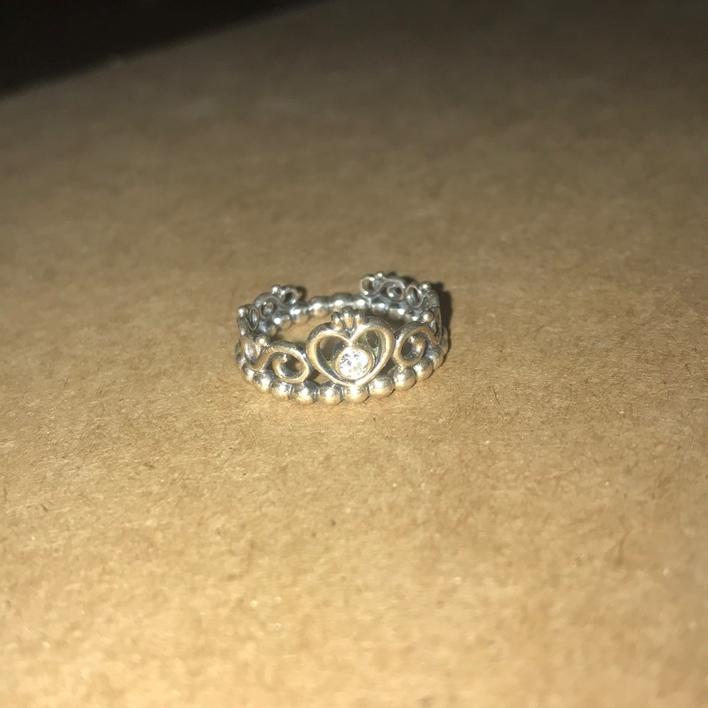 Pandora silver princess ring